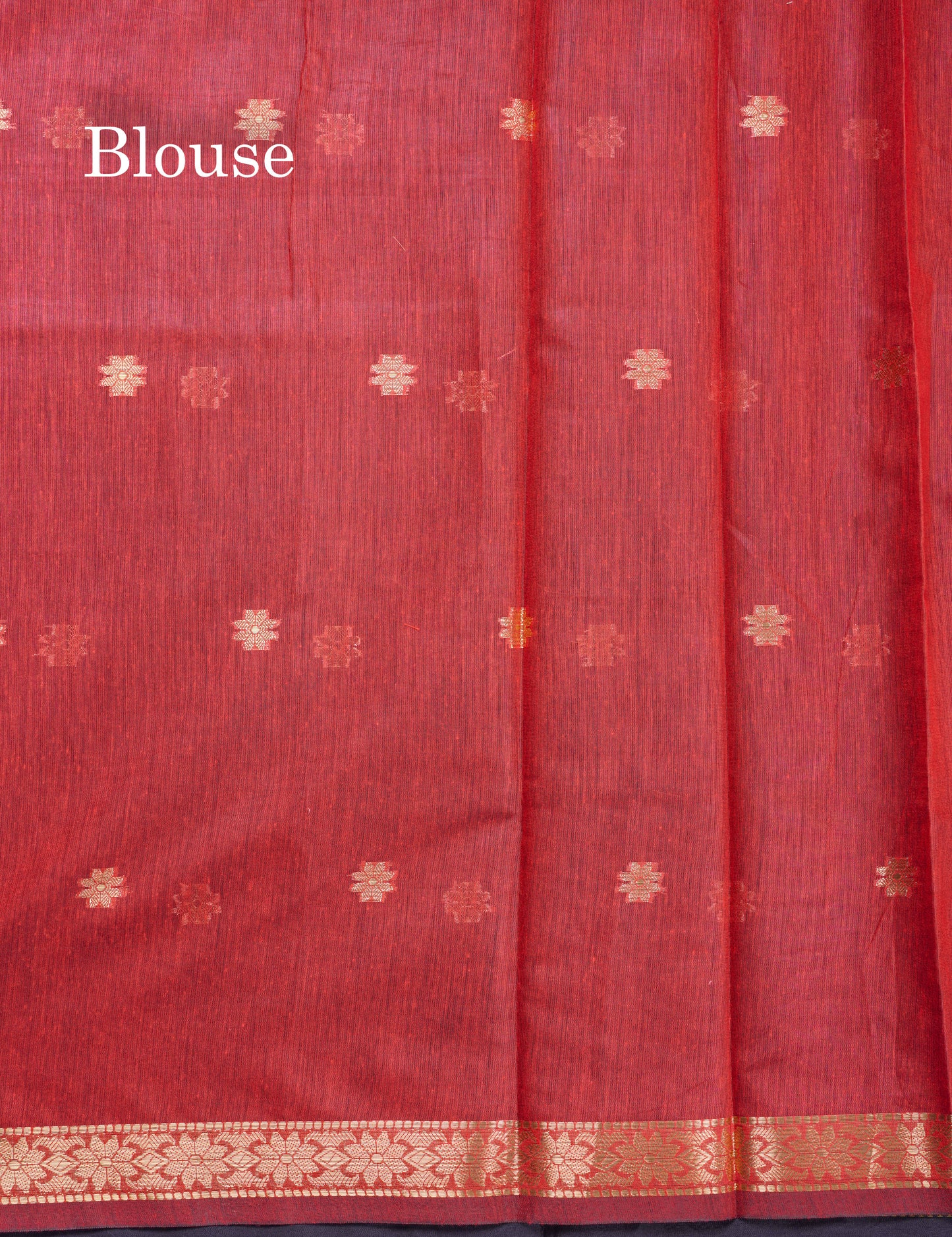 Beautiful Navy Blue Maheshwar Cotton Saree With Contrast Blue Blouse