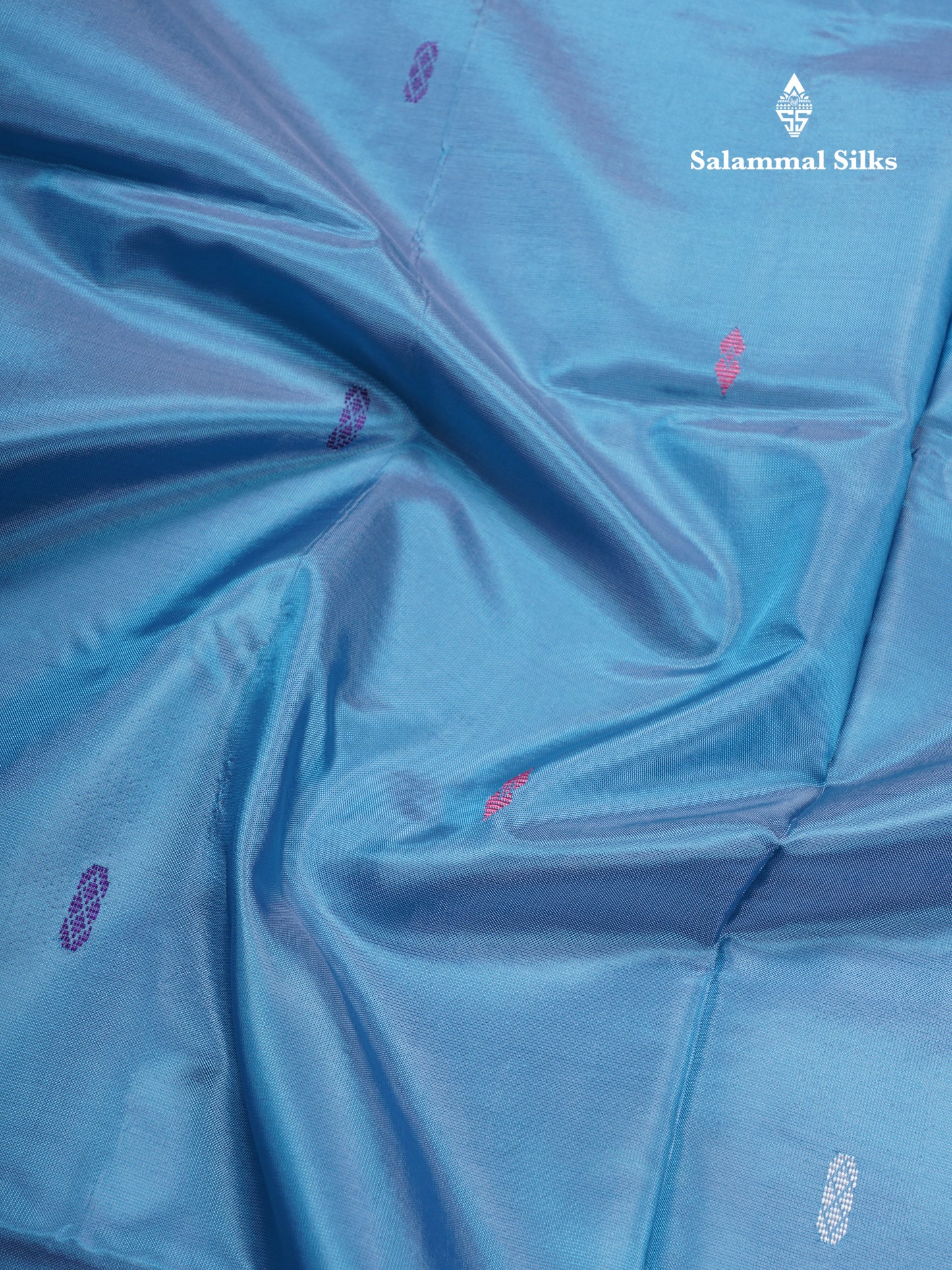 Pastel Blue Banana Pinth Saree (Vaazhainaar Pattu) With Contrast Lavender Blouse