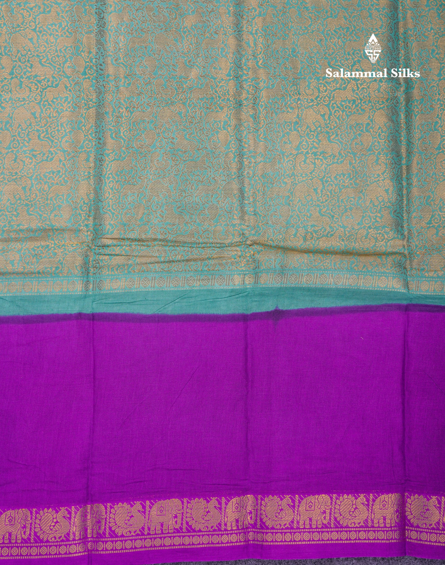 Beautiful Violet Vanasingaram Traditional Sungudi Cotton Saree With Contrast Cream Gap Border