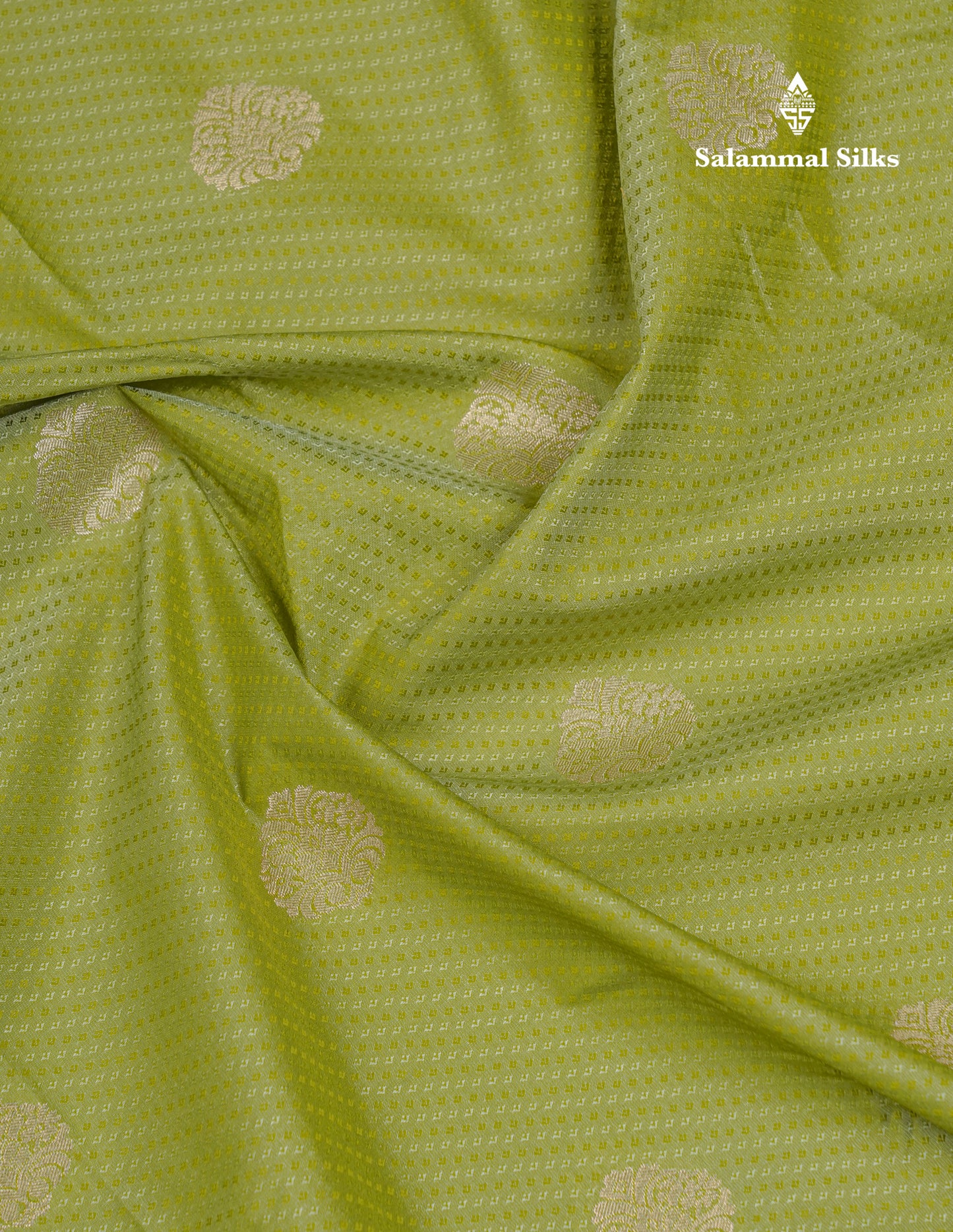 Parrot Green Semi Silk Saree With Contrast Violet Traditional Border