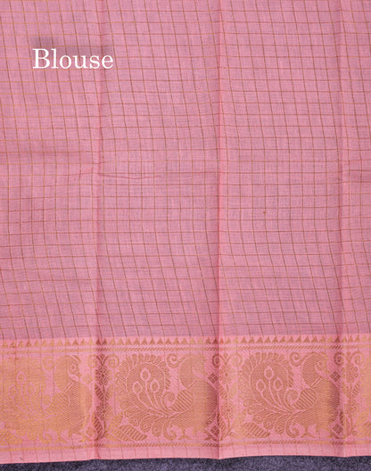 Beautiful Violet Vanasingaram Traditional Sungudi Cotton Saree With Contrast Cream Gap Border