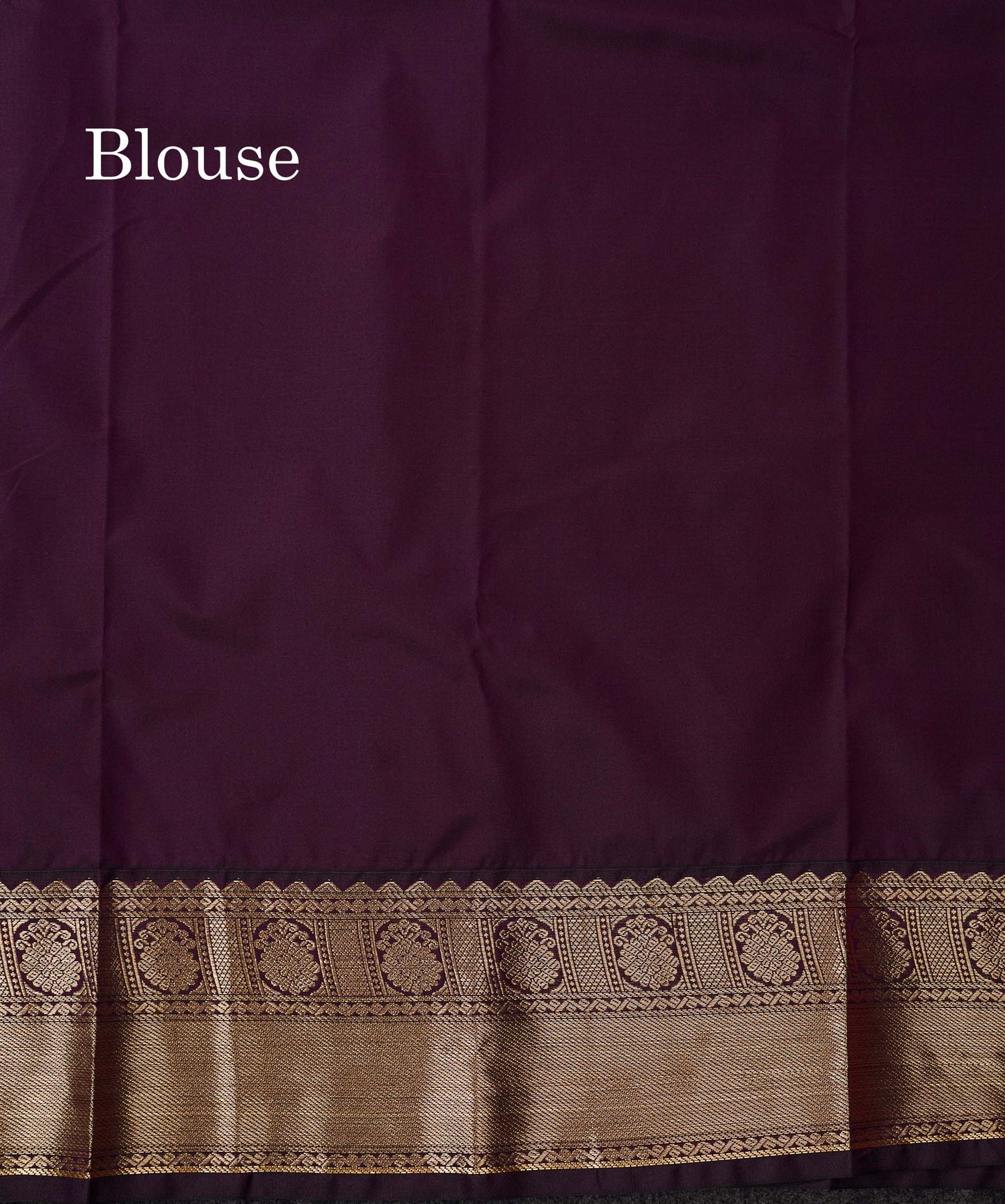 Semi Silk Saree - Orange Butta With Vaira Oosi Tiny Checks Along With Contrast Dark Purple Border