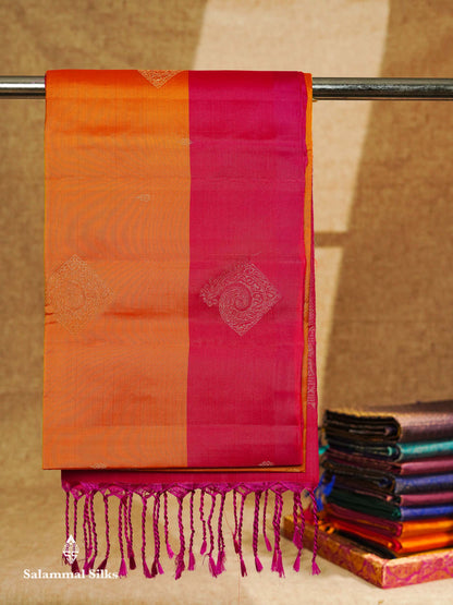 Beautiful Green Pure Mix Kanjivaram Soft Silk Saree With Contrast Grey Fancy Border