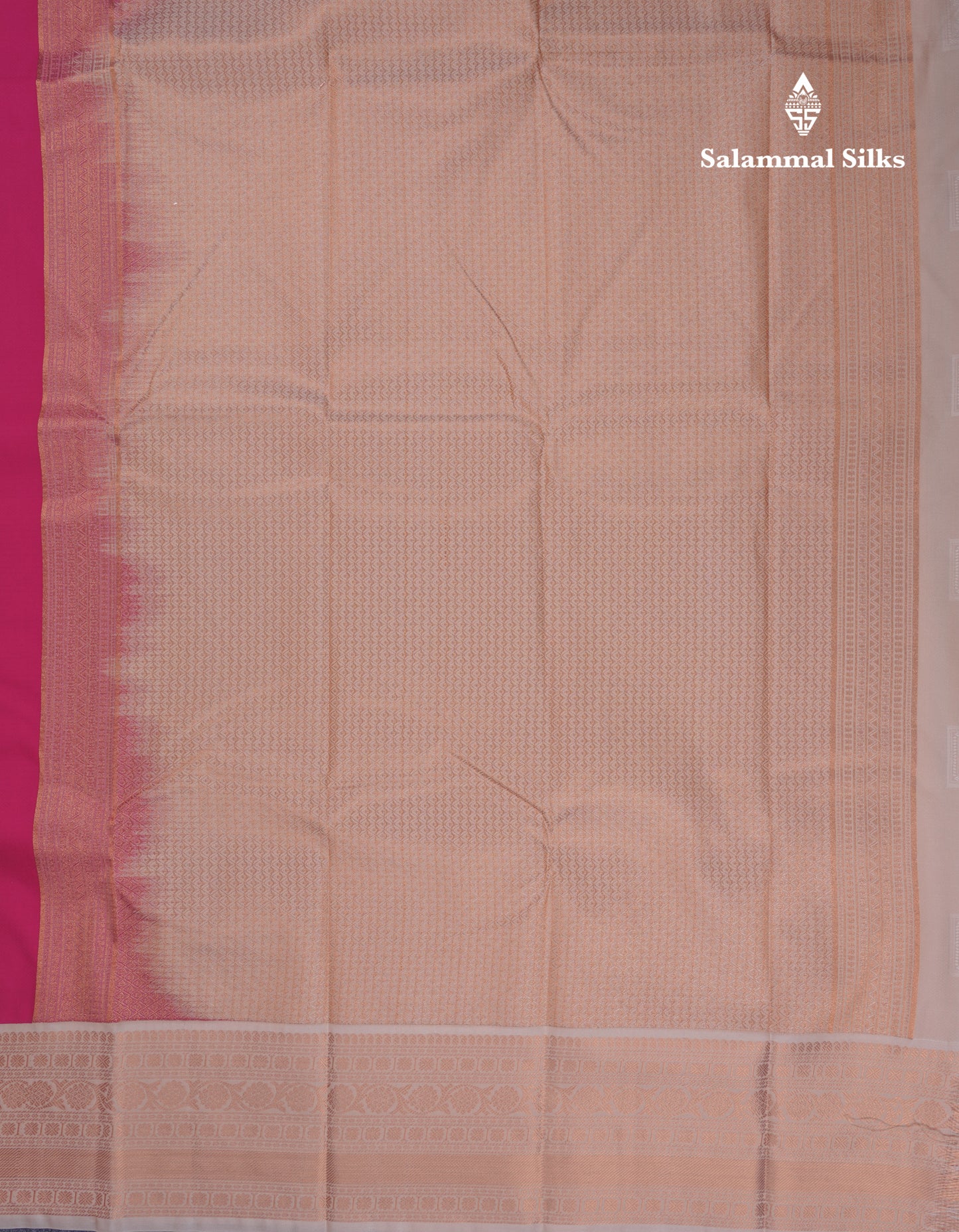 Pink Semi Silk Saree With Contrast Sandal Traditional Border