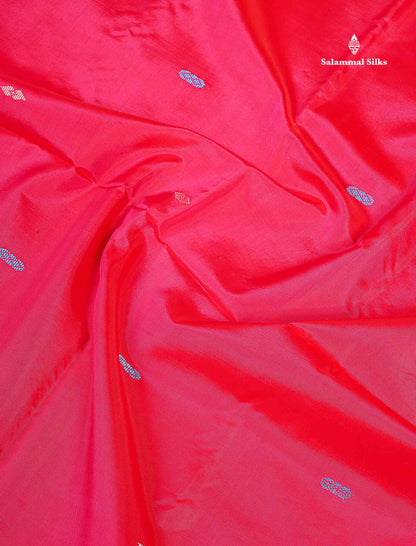 Pink Banana Pinth Saree (Vaazhainaar Pattu) With Contrast Sandal Blouse