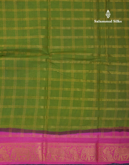 Beautiful Light Chocolate Sungudi Cotton Saree With Contrast Dark Magenta Traditional Border