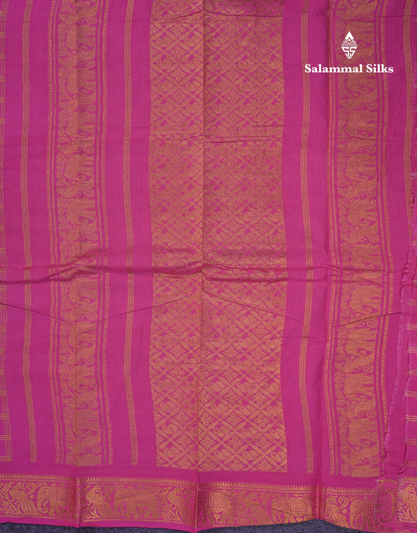 Beautiful Light Chocolate Sungudi Cotton Saree With Contrast Dark Magenta Traditional Border