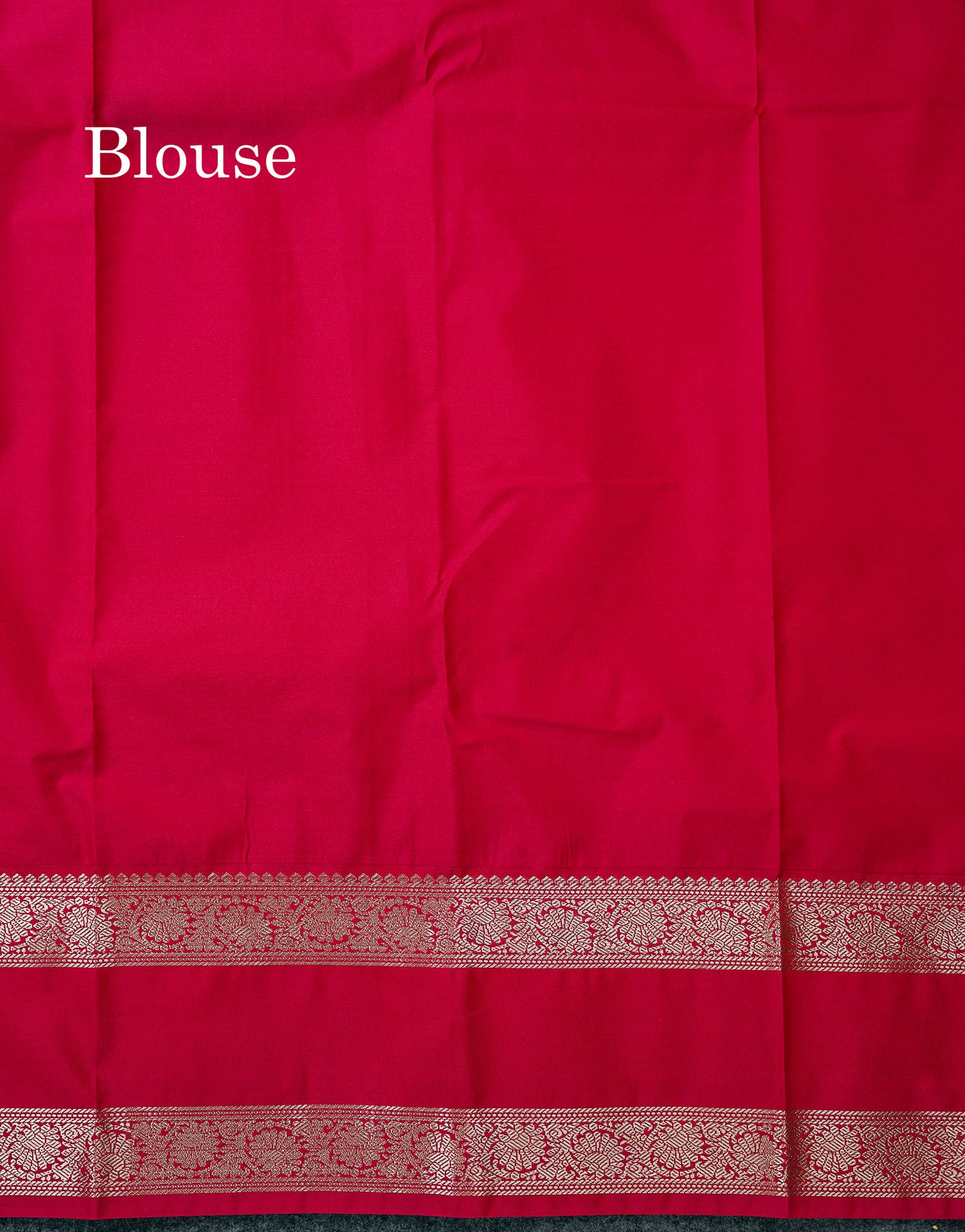 Semi Silk Saree -  Yellow Butta With Vaira Oosi Lines Along With Contrast Redish Pink Traditional Gap Border