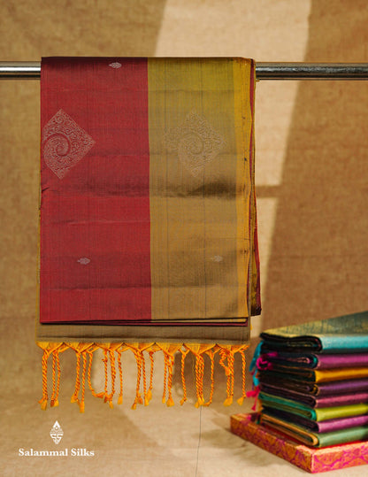 Beautiful Green Pure Mix Kanjivaram Soft Silk Saree With Contrast Grey Fancy Border