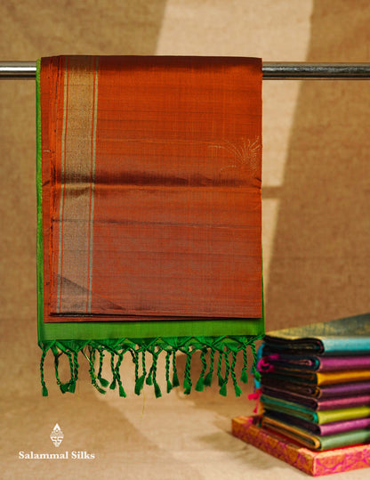 Beautiful Maroon Pure Kanjivaram Soft Silk Saree With Small Zari Border