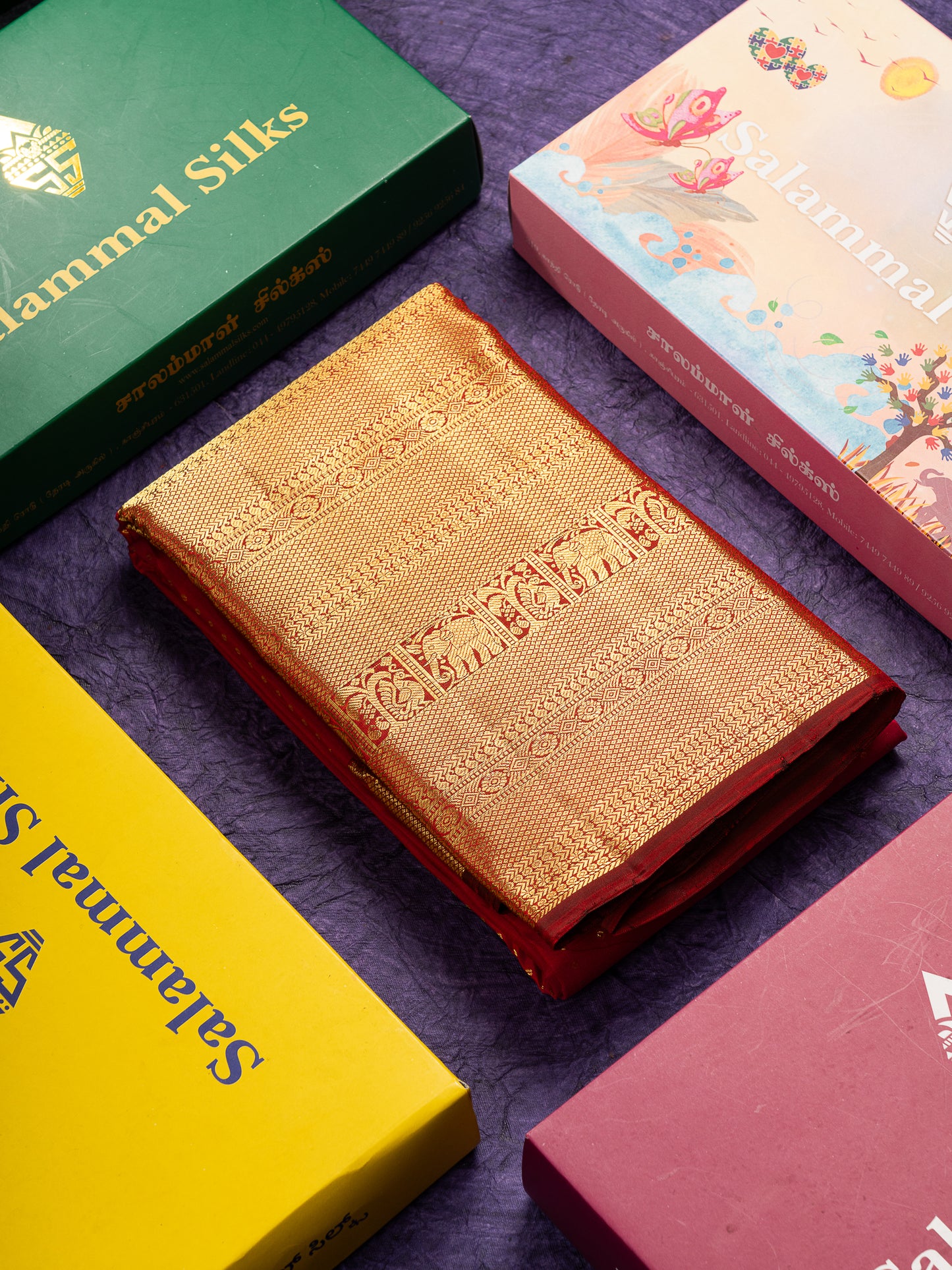 Beautiful Olive Mustard Yellow Pure Kanjivaram Silk Saree With Contrast Dark Brown Tradiional Evening Morning Border