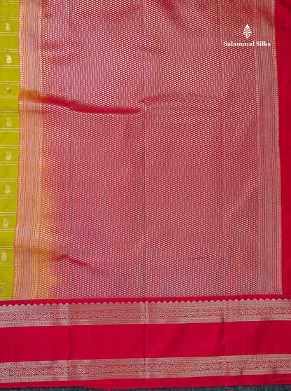 Semi Silk Saree - Light Lavender Mango Butta With Checks Along With Contrast Dark Brown Traditional Gap Border