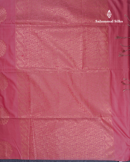 Onion Pink Semi Soft Silk Saree With Self Blouse