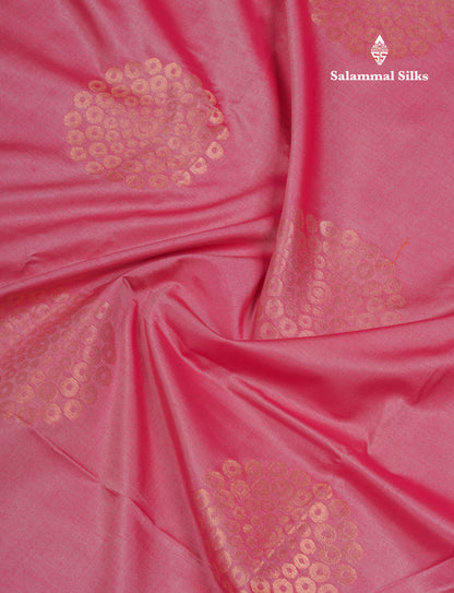 Onion Pink Semi Soft Silk Saree With Self Blouse
