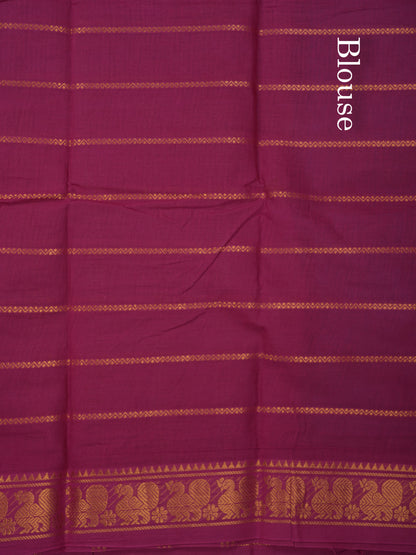 Beautiful Cream White Sungudi Cotton Saree With Contrast Orange Traditional Border