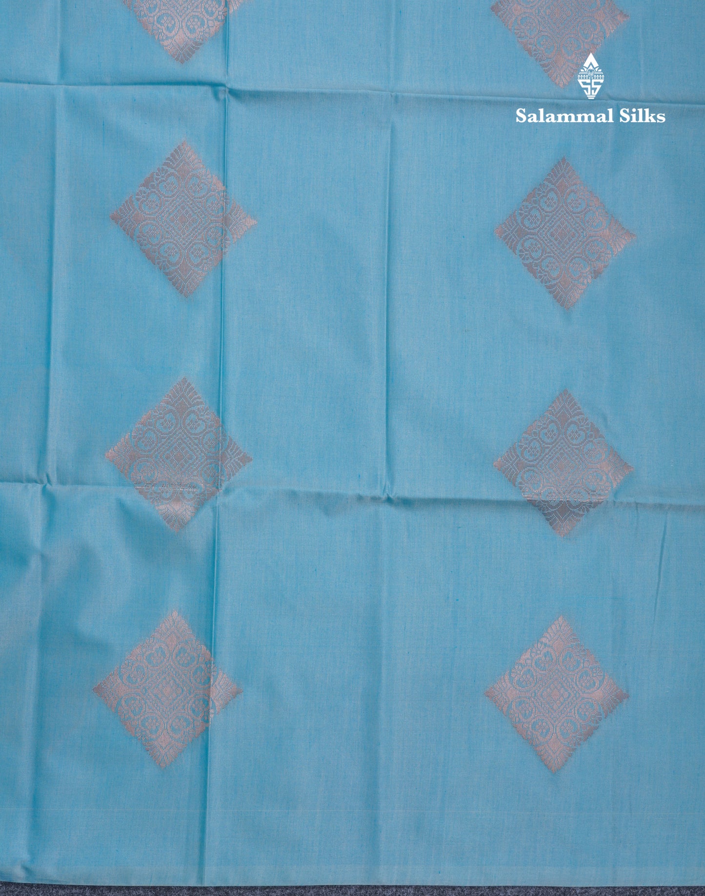 Sky Blue Semi Soft Silk Saree With Self Blouse