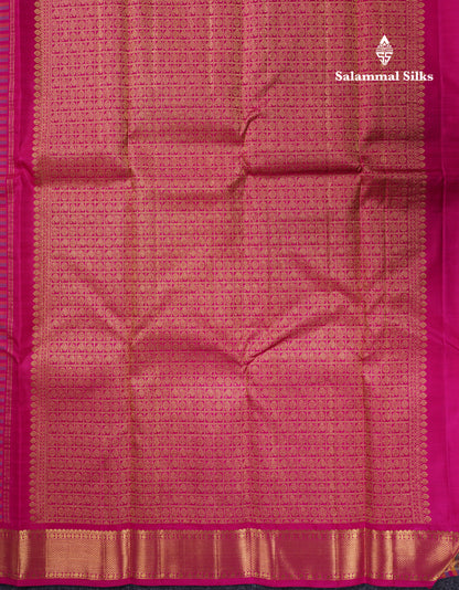 MultiColour Tiny Checks Pure Kanjivaram Silk Saree With Traditional Border