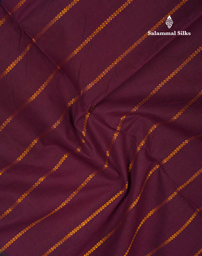 Beautiful Dark Maroon Sungudi Cotton Saree With Contrast Sapphire Green Traditional Border
