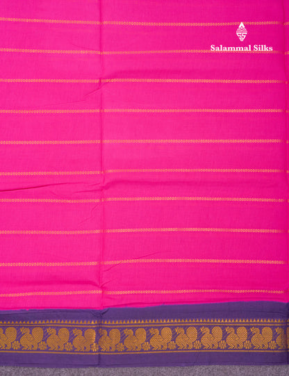 Beautiful Dark Maroon Sungudi Cotton Saree With Contrast Sapphire Green Traditional Border