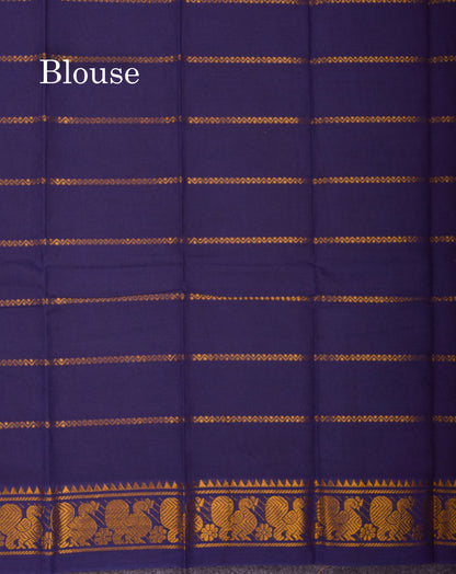Beautiful Dark Maroon Sungudi Cotton Saree With Contrast Sapphire Green Traditional Border