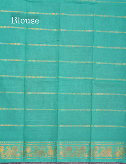 Beautiful Dark Maroon Sungudi Cotton Saree With Contrast Sapphire Green Traditional Border