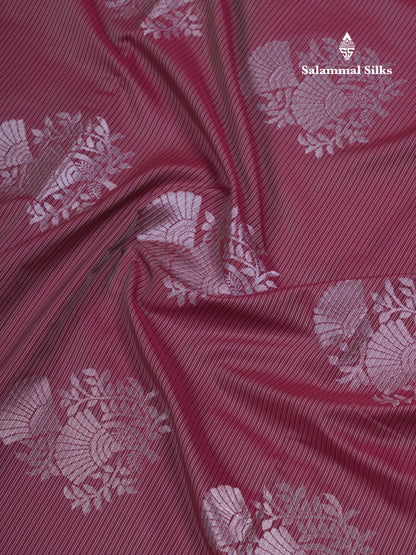 Lavender Semi Soft Silk Saree With Self Blouse