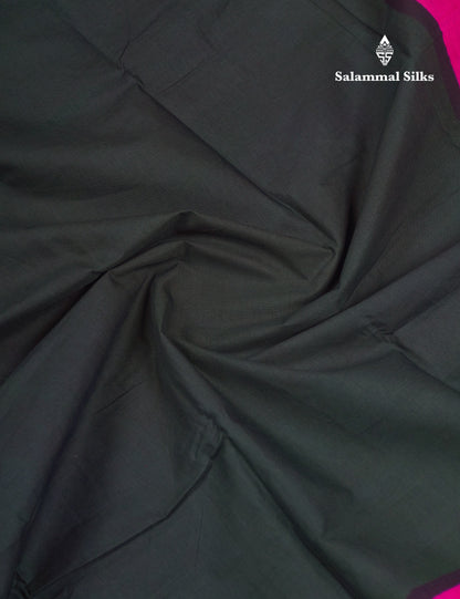 Beautiful Bottle Green Sungudi Cotton Saree With Contrast Magenta Pink Traditional Rettapet Border