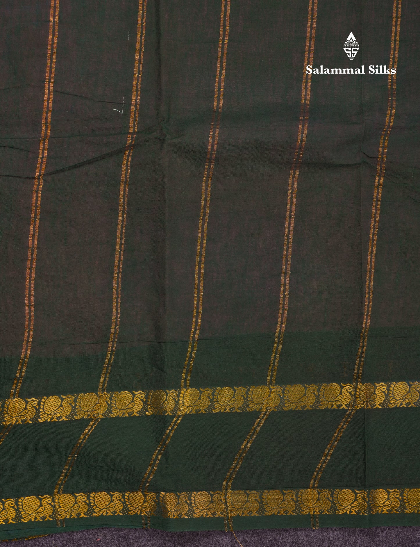 Beautiful Bottle Green Sungudi Cotton Saree With Contrast Magenta Pink Traditional Rettapet Border