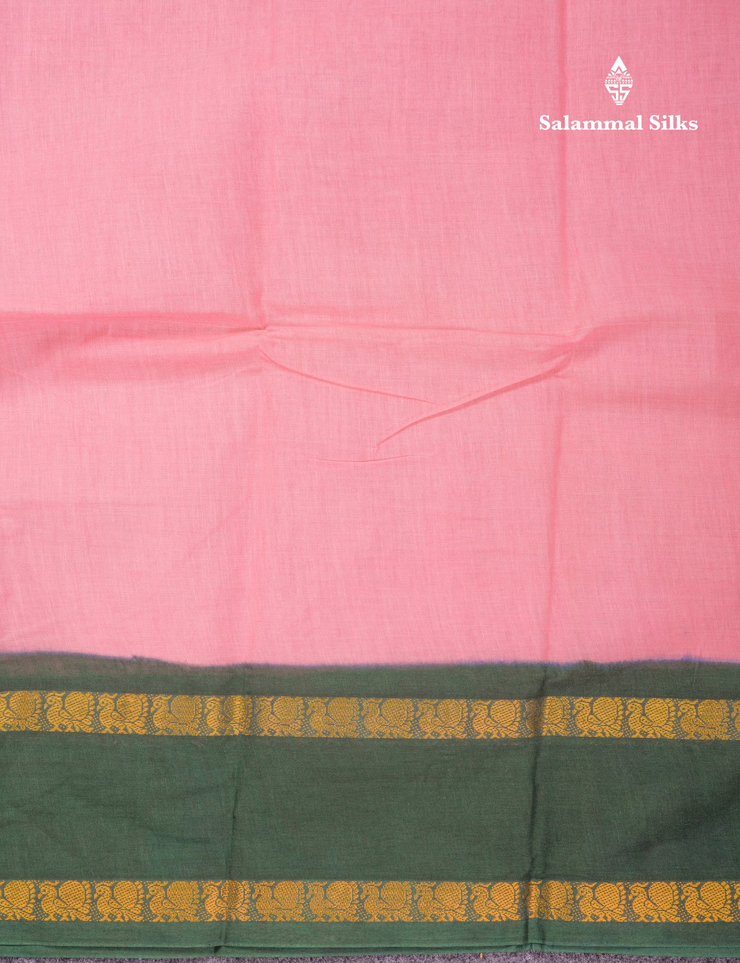 Beautiful Bottle Green Sungudi Cotton Saree With Contrast Magenta Pink Traditional Rettapet Border