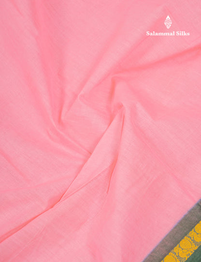 Beautiful Bottle Green Sungudi Cotton Saree With Contrast Magenta Pink Traditional Rettapet Border