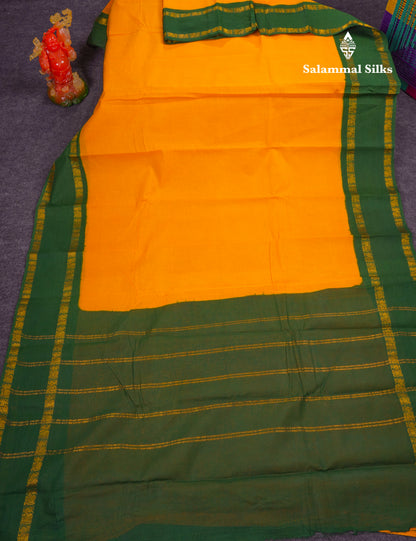 Beautiful Bottle Green Sungudi Cotton Saree With Contrast Magenta Pink Traditional Rettapet Border