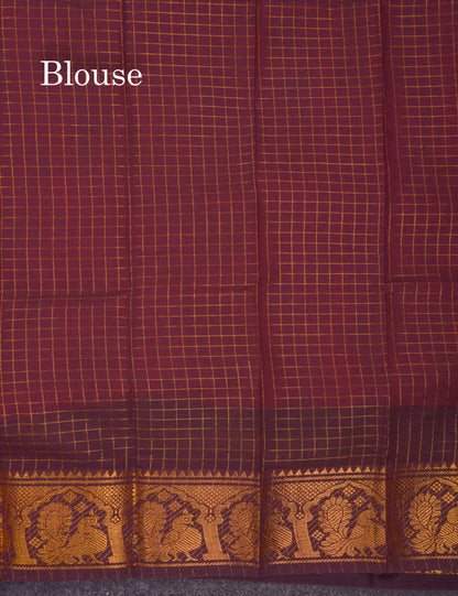 Beautiful Bottle Green Sungudi Cotton Saree With Contrast Magenta Pink Traditional Rettapet Border