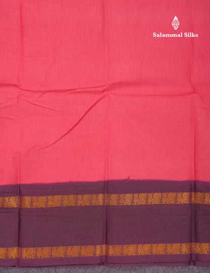 Beautiful Bottle Green Sungudi Cotton Saree With Contrast Magenta Pink Traditional Rettapet Border
