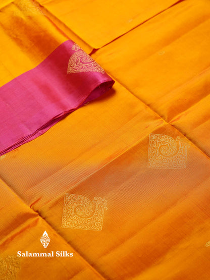Beautiful Green Pure Mix Kanjivaram Soft Silk Saree With Contrast Grey Fancy Border