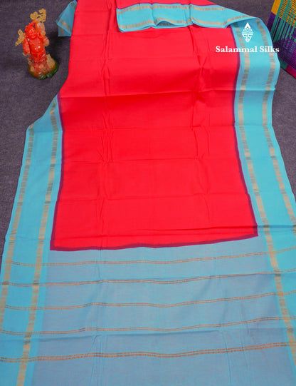 Beautiful Bottle Green Sungudi Cotton Saree With Contrast Magenta Pink Traditional Rettapet Border
