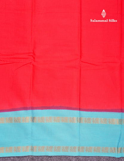 Beautiful Bottle Green Sungudi Cotton Saree With Contrast Magenta Pink Traditional Rettapet Border