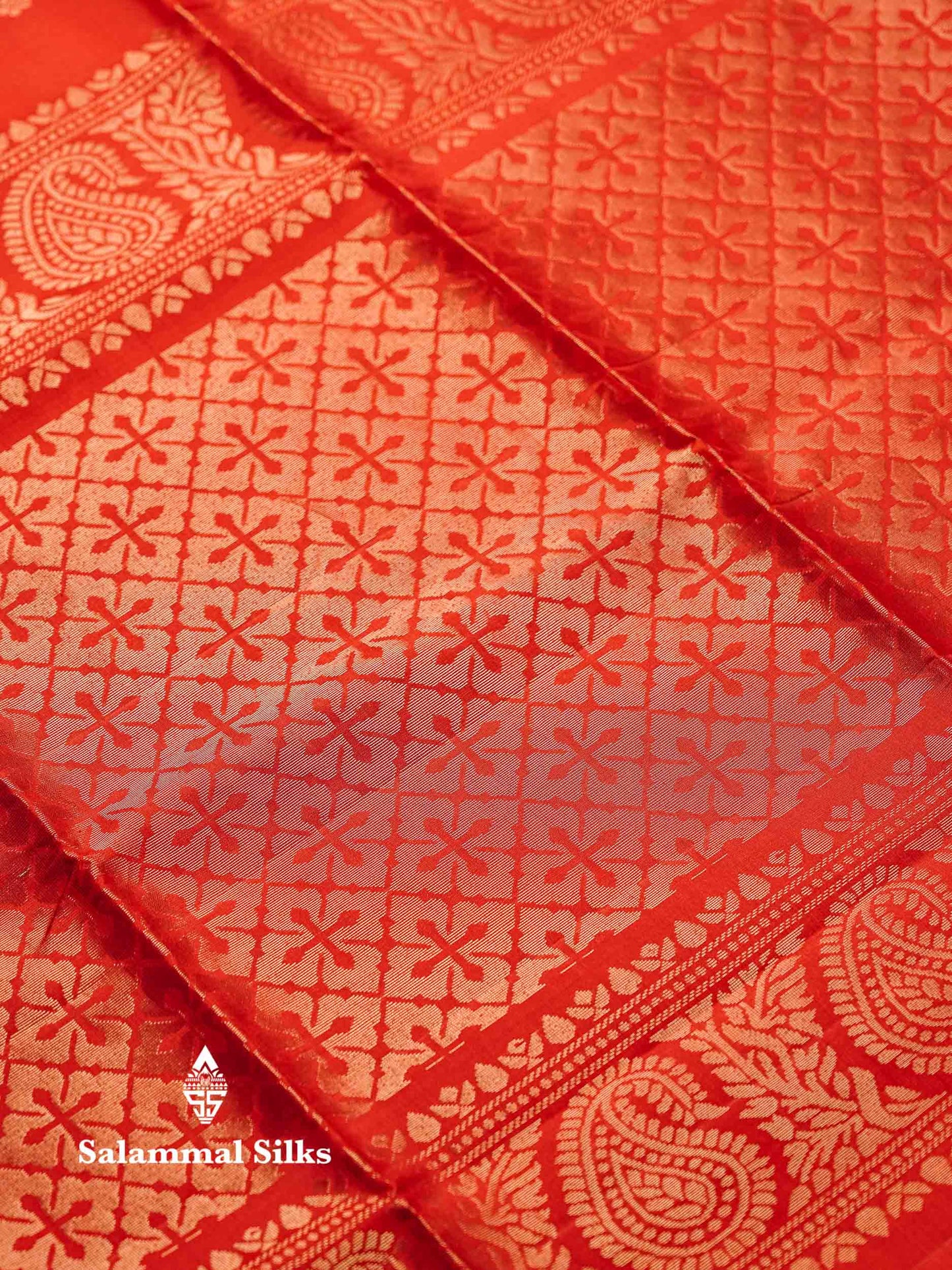 Beautiful Chilly Red Pure Kanjivaram Soft Silk Saree With Blouse