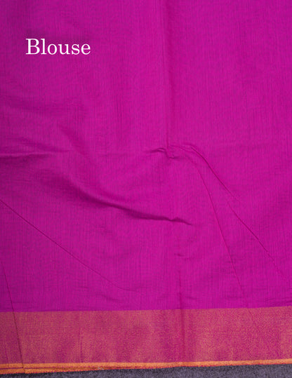 Blue Colour Pochampalli SICO Cotton Saree With Tissue Border