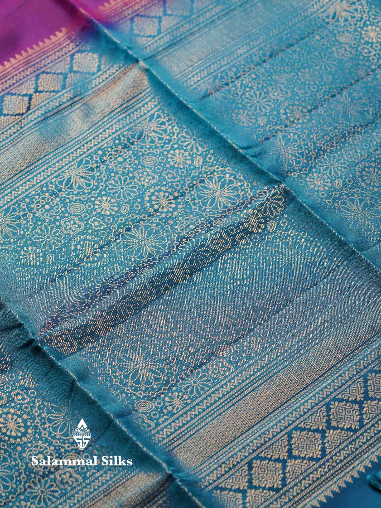 Beautiful Mehandi Green PureMix Kanjivaram Soft Silk Saree With Contrast Ink Blue Fancy Border