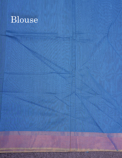 Blue Colour Beautiful PochamPalli SICO Cotton Saree With Blouse