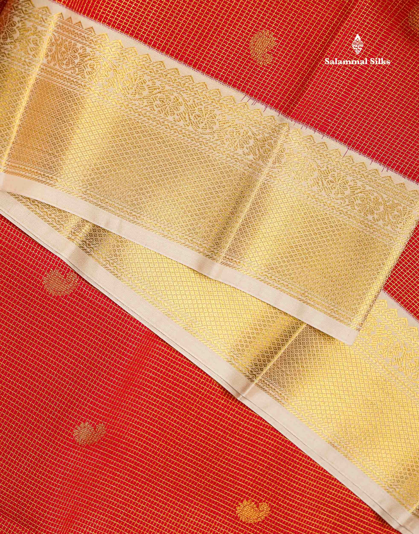 Semi Silk Saree - Brown Mango Butta With Tiny Vaira Oosi Checks Along With Contrast Cream Sandal Border