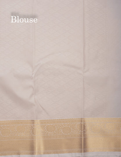 Royal Blue Semi Silk Saree With Contrast Half White Border