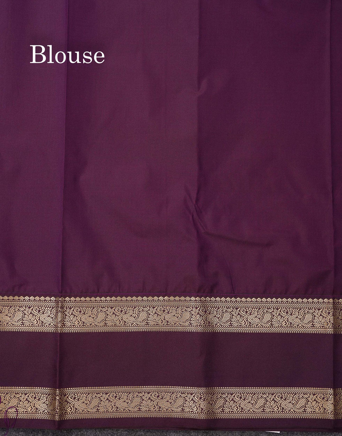 Semi Silk Saree - Dual Tone Light Olive Green Butta With Small Checks Along With Contrast Dark Purple Traditional Gap Border