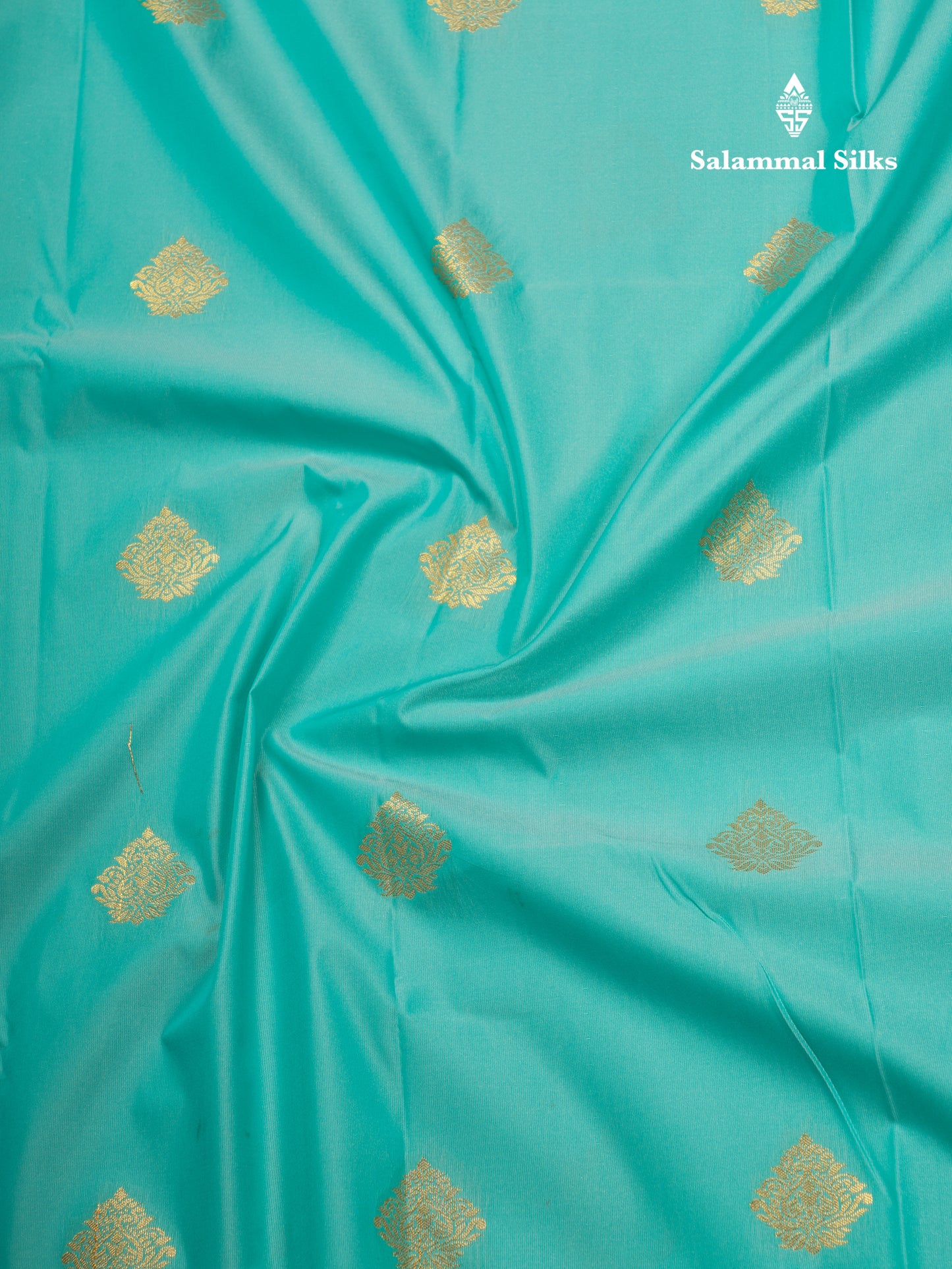 Sea Green Semi Silk Saree With Contrast Purple Traditional Border
