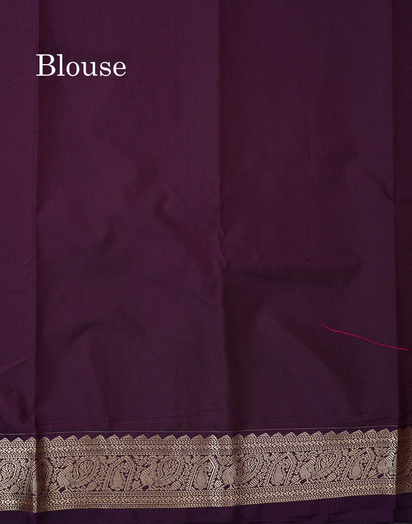 Semi Silk Saree -  Dual Tone Pink Butta With Vaira Oosi Checks Along With Contrast Dark Purple Traditional Small Border