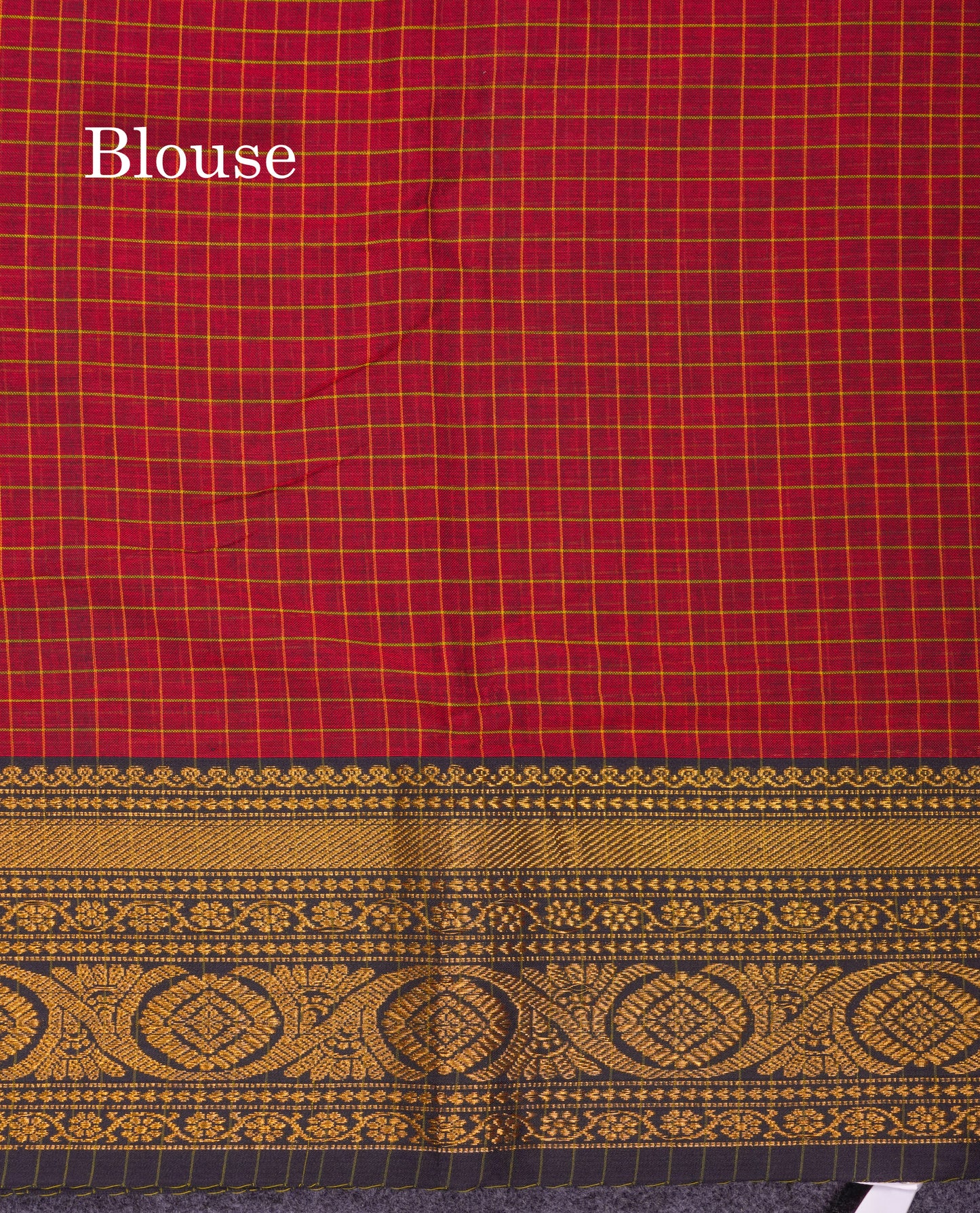 Beautiful Pista Green Small Checks Pure Cotton Saree With Traditional Evening Morning Border