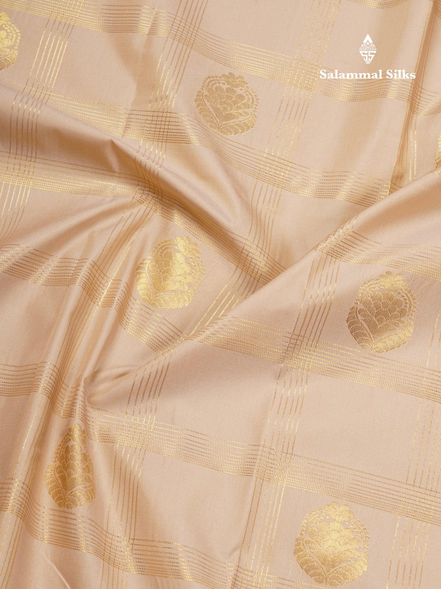 Beige Semi Silk Saree With Contrast Purple Traditional Border