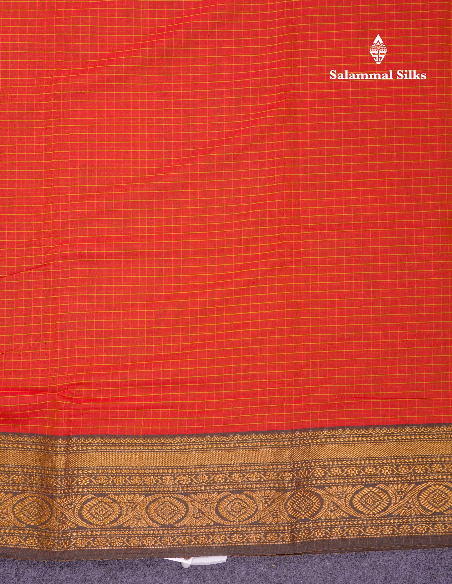 Beautiful Pista Green Small Checks Pure Cotton Saree With Traditional Evening Morning Border