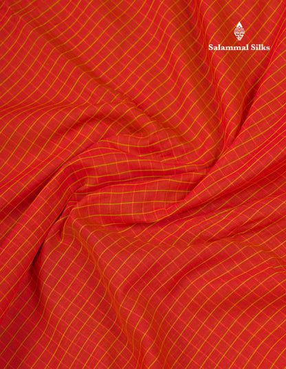 Beautiful Pista Green Small Checks Pure Cotton Saree With Traditional Evening Morning Border