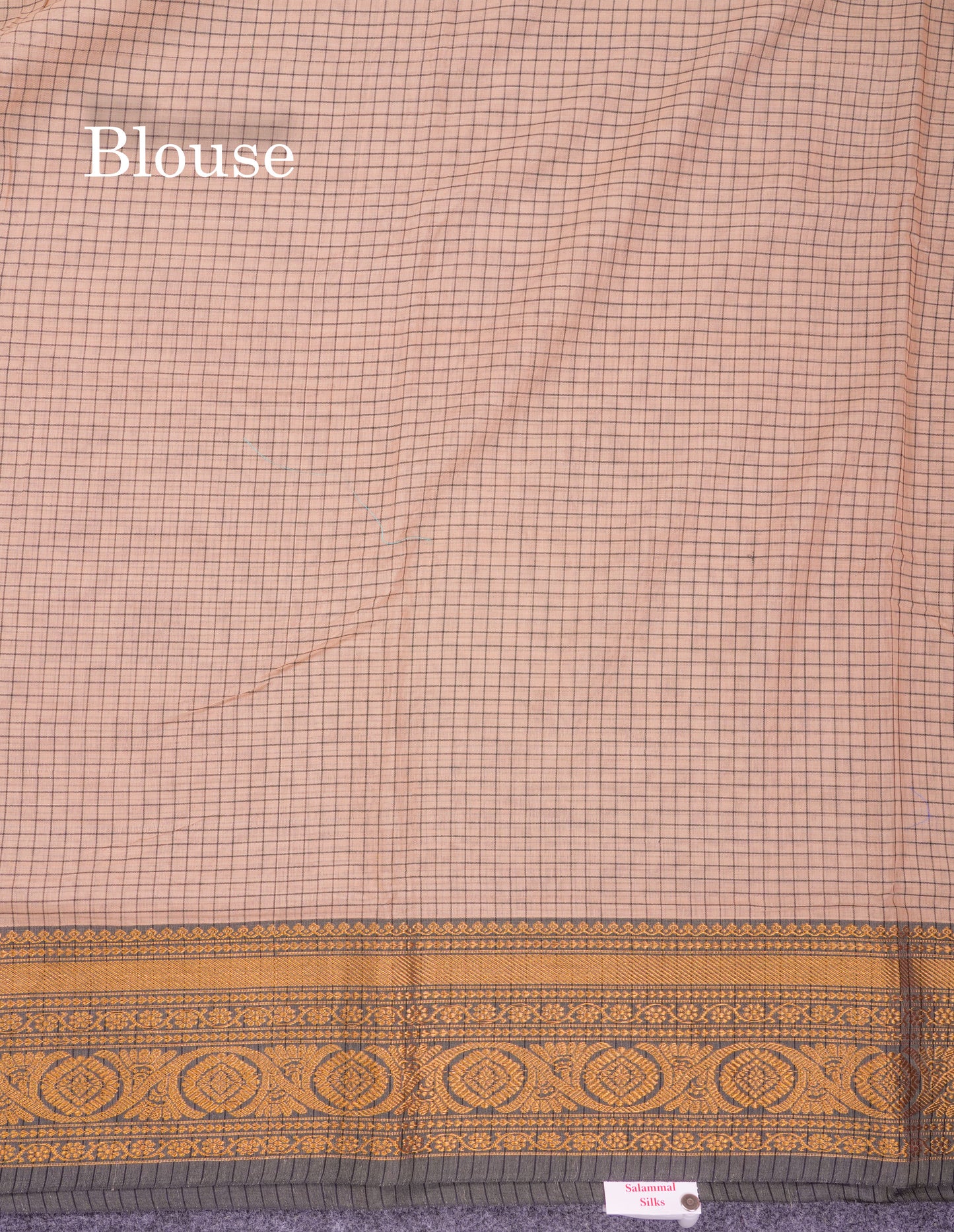 Beautiful Pista Green Small Checks Pure Cotton Saree With Traditional Evening Morning Border